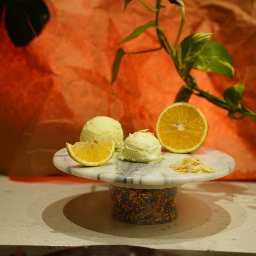 Mosambi Badam Ice Cream